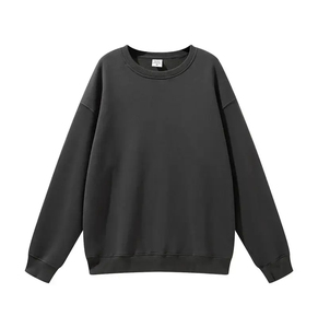 Sweat-shirt à capuche épais en coton 100% pour homme, personnalisé avec broderie de luxe, col rond, logo sur le devant, pour l'été - Product Image 3