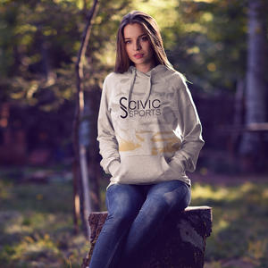 Pull-over à capuche en coton avec logo personnalisé unisexe, décontracté, lourd, imprimé brodé pour l'hiver pour hommes et femmes - Product Image 2