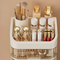 Organisateur de maquillage en plastique, tiroir de rangement pour cosmétiques, organisateur de bureau, support de rangement pour soins de la peau et bijoux, boîte de rangement multi-niveaux