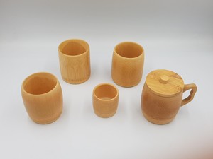 Wholesale 100% Eco Material Bamboo High Quality Custom Drink Cup <b>With</b> Handles Made in Vietnam Engraved logo Custom Size - Product Image 3