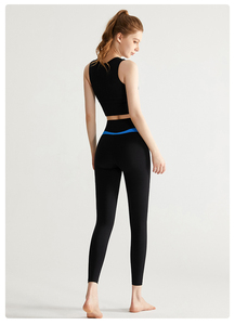 New Fashion Breathable Seamless High Waist Yoga Long <b>Leggings</b> Solid <b>Pattern</b> Two Piece Yoga Set <b>Women</b> High Elasticity Quick Dry - Product Image 5