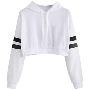 Cómodas sudaderas con capucha cortas de secado rápido para mujer, nuevo diseño transpirable para técnicas de bordado 3D de otoño - Product Image 5