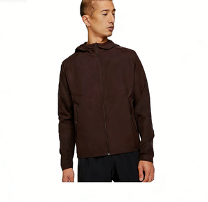 Chaqueta Deportiva Casual para <span class=keywords><strong>Hombre</strong></span> con Cremallera Delantera, Secado Rápido, Cortavientos, con Capucha, Estilo Universitario, para Correr, Atletismo y Entrenamiento - Product Image 4