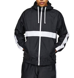 Chándal cortavientos de nailon reflectante a prueba de viento con media cremallera para hombre, conjunto de dos piezas de nailon para exteriores - Product Image 3