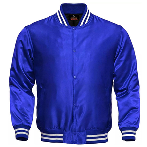 Veste de baseball en satin de haute qualité pour hommes, veste bomber universitaire personnalisée, fabrication en gros - Product Image 1