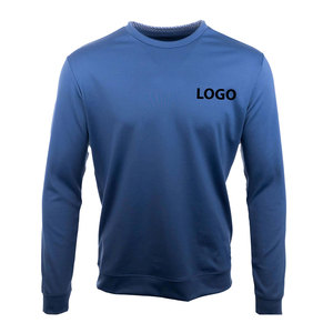 Winter Cotton Blended Men's Sweatshirts with Custom Logo Premium <b>Fleece</b> Solid Anti-Wrinkle Breathable Long Sleeve Factory Price - Product Image 1