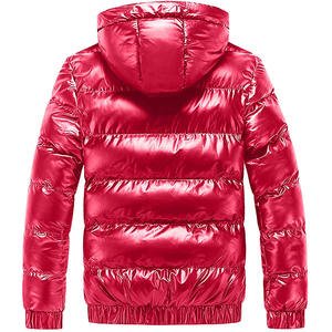 Chaqueta acolchada con cuello de mujer OEM negra de alta calidad, chaqueta de invierno de burbuja sólida de manga larga con cremallera completa, de punto transpirable - Product Image 2