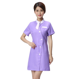 ชุดคลุมสำหรับสปาเสื้อคลุมสีขาวป้องกันรอยยับสำหรับร้านเสริมสวยเสื้อโค้ทพยาบาลมีคุณภาพสำหรับฤดูร้อน - Product Image 6