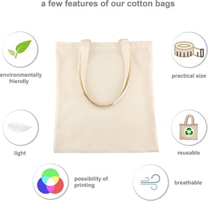 Bolsas de lona de algodón 100%, cierre de cremallera totalmente personalizable, decoración bordada, estilos abiertos con cremallera para todo el verano y el otoño - Product Image 4