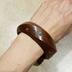 Brazaletes de madera para boda, joyería de fiesta de moda étnica, hechos a mano por HUMAYUN WORLD CRAFTS - Product Image 1