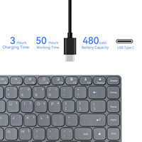 Vente chaude ultra-mince portable en alliage d'aluminium anodisé sablé clavier BT sans fil pour Mac PC iPhone iPad IOS Android