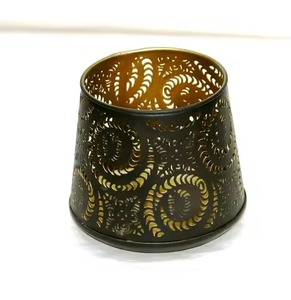 เชิงเทียนโลหะสำหรับชงชาพร้อมถาดสำหรับตกแต่งบ้าน - Product Image 4