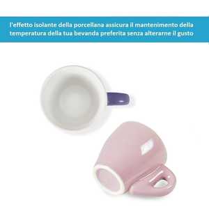 Set di 12 tazze da caffè in ceramica porcellana da 80ml con motivo multicolore - Product Image 3