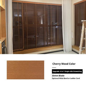 Persianas Venecianas <span class=keywords><strong>de</strong></span> Imitación Madera <span class=keywords><strong>de</strong></span> 50 mm, Inalámbricas, <span class=keywords><strong>de</strong></span> PVC, Tamaño Personalizado, Opacas, con Filtro <span class=keywords><strong>de</strong></span> Luz, Protección <span class=keywords><strong>de</strong></span> Privacidad <span class=keywords><strong>para</strong></span> Hogar, Oficina, Hotel - Product Image 4