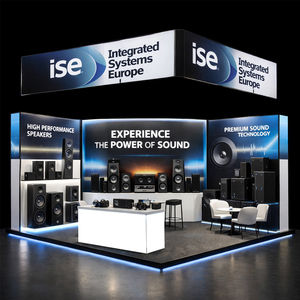 Stand d'exposition modulaire de 20 x 20 pieds avec boîte lumineuse pour salon professionnel, stand d'exposition pour InfoComm - Product Image 1