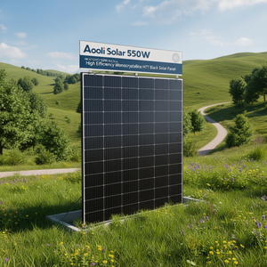 Panel Solar Monocristalino HJT Negro de Alta Eficiencia Aoli Solar 550W - Product Image 3