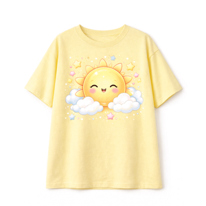 T-shirts pour garçons et filles, 100% coton, doux, manches courtes, haut décontracté, respirant, tee-shirt d'été, 100% confortable, léger - Product Image 1