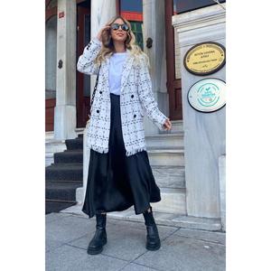 Giacca di Tweed di transizione bianca nera - Product Image 2