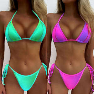 Ensembles de bikinis, maillots de bain, bikinis personnalisés avec logo, maillots de bain, impression par teinture, vente chaude, bikinis rembourrés push-up pour femmes, combinaisons 2 pièces - Product Image 1