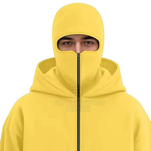 Haute qualité 100% coton cagoule fermeture éclair sweats à capuche confortable à capuche hommes séchage rapide écologique nouveau Style - Product Image 4