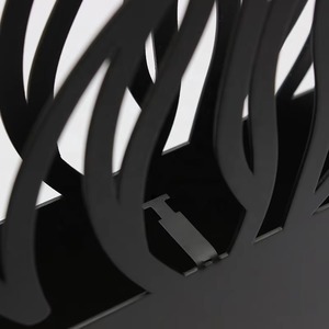 Porte-bobine décoratif en métal noir fait à la main, organisateur de support élégant pour salon, cuisine, balcon et usage quotidien. - Product Image 2