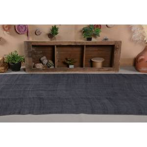 Alfombra turca Vintage moderna de 5,2x11,2 pies, lana hecha a mano, patrón de retazos rectangular grande, negro para pasillo de noche, nuevo lanzamiento - Product Image 1