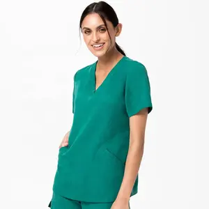 Denim Katoen Unisex Oem Dokter Uniformen Scrubs Set Nurse New Design Vrouwen Medische Verpleegkundige Uniformen