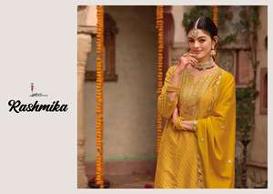 Designer luxueux Salwar Kameez en tissu de soie riche avec perles exquises et Dupatta assorti pour mariage pour la vente à l'exportation - Product Image 2