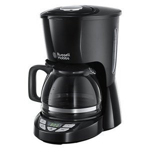 Cafetera de goteo Russell Hobbs de 10 tazas, negra, 975W, con temporizador y función para mantener el café caliente - Product Image 1