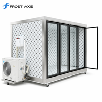 Cámara Frigorífica Comercial Automática Personalizada Directa de Fábrica con Motor y Puertas de Vidrio, Congelador de Exhibición para Comercio Minorista CE
