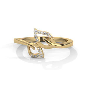 Bague en or 18K 14K cultivée en laboratoire avec diamants étincelants créés en laboratoire Bague de fiançailles élégante et durable - Product Image 1