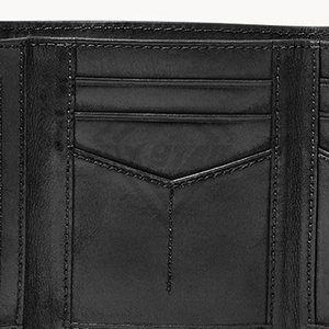 Cartera corta para hombre de cuero genuino con cremallera personalizada 2025, alta calidad, varios colores a bajo precio, servicio OEM disponible - Product Image 4