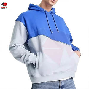 Sweat à capuche pour homme élégant, design multi-panneaux, personnalisation de la marque, OEM ODM, sweat à capuche décontracté, vente en gros d'usine - Product Image 1