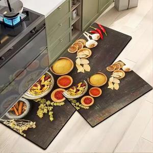 Tapis de cuisine personnalisés lavables en tissu polyester, toucher velours cristal, à pois, base antidérapante en caoutchouc, nouveauté pour les longues périodes debout - Product Image 6