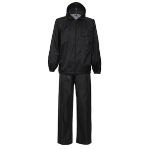 Impermeable con capucha maternidad sólido hombres al aire libre deportivo 100% algodón transpirable secado rápido traje de lluvia conjunto - Product Image 2