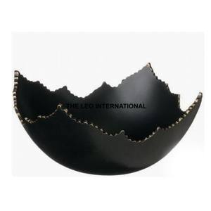 Cuenco decorativo de diseño de forma Irregular con textura martillada pulida brillante Cuenco de comida de metal de aluminio - Product Image 4