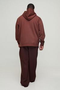 Nouvelle Mode Plus Size Palin Brown Oversized Zip Up Through Basics Sweat à capuche en coton Streetwear Fabricant personnalisé Sweats à capuche pour hommes - Product Image 4