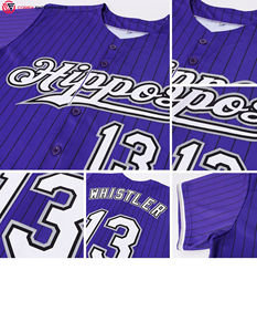 2025 personnalisé haute qualité le plus chaud maillots à fines rayures Baseball cousu maille Baseball uniformes chemises pour hommes - Product Image 3