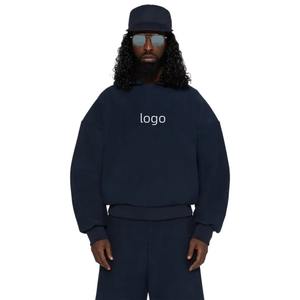 Conjunto de Sudadera con capucha en blanco con logotipo personalizado de alta calidad OEM para hombre, conjuntos de Sudadera con capucha, ropa de calle Unisex, conjunto de pantalones de chándal con estampado abullonado - Product Image 3