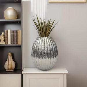 Decoración de la habitación florero bohemio para plantas artificiales, vajilla, maceta de aluminio, jarrones modernos decorativos niquelados - Product Image 1