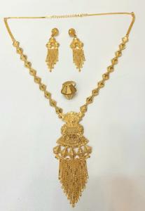 Colección Dubai, Juego de Joyas Nupciales para Mujer Chapadas en Oro de 24 Quilates, 2 Gramos, Chapado Pesado, Precioso Colgante, Mejor Valor, Moda - Product Image 5