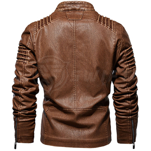 แจ็กเก็ตหนังใส่สบายน้ำหนักเบามีสไตล์แจ็กเก็ตหนังสำหรับผู้ชาย - Product Image 2