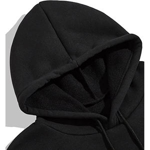 OUTPACE Sweats à capuche pour hommes 100% coton Sweats décontractés avec cordon de serrage Teint uni pour l'hiver - Product Image 3