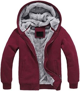 Sudaderas con capucha y cremallera para mujer, forradas de lana, estampadas, cálidas para invierno - Product Image 2