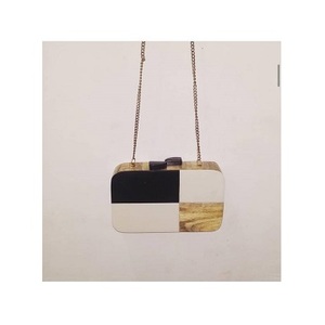 Bolso de mano de madera de resina hecho a mano, hermoso monedero de boda indio, modelo de patrón, gran oferta, bolso de hombro para Acción de Gracias, Día DE LA Madre - Product Image 6