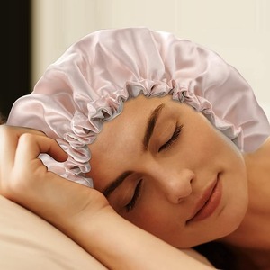 El más nuevo precio al por mayor gorros de doble capa completamente ajustable Reversible gorro de seda satinada con precio justo para mujeres damas - Product Image 4