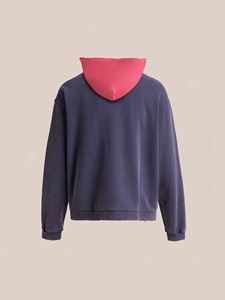 Ropa de calle personalizada de alta calidad, sudaderas con capucha de algodón bordadas de doble capa lavadas con ácido, sudaderas con capucha de gran tamaño Vintage de peso pesado para hombres - Product Image 6