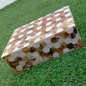 Premium <b>Wood</b> Serving Tray <b>with</b> Seashell Mother of Pearl Inlay Storage Jars Shell <b>Lid</b> Jewelry <b>Boxes</b> Gift from United Trade World - Product Image 4