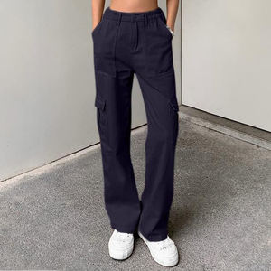 Nouveau pantalon harem décontracté pour femme, taille mi-haute élastique, respirant, écologique, couleur unie, coupe large en polaire, collection Hiver 2026 - Product Image 4