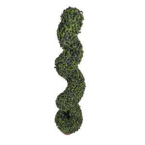 Ruopei - Árvore artificial viva de alta qualidade, planta de topiaria em plantador marrom em estoque, 6 pés